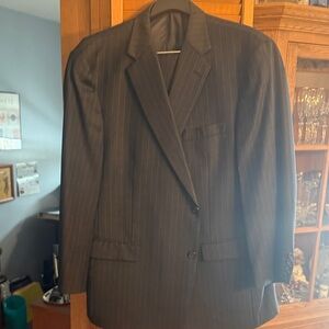Hart Schaffner Marx Charcoal Pinstripe Suit Jacket